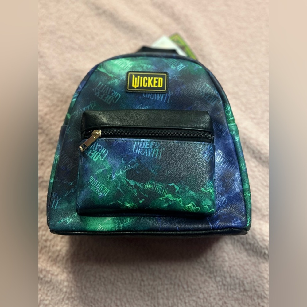 Wicked “Defy Gravity” Multicolor Backpack NWT 9x10” Adjustable Straps Kohl’s Bag